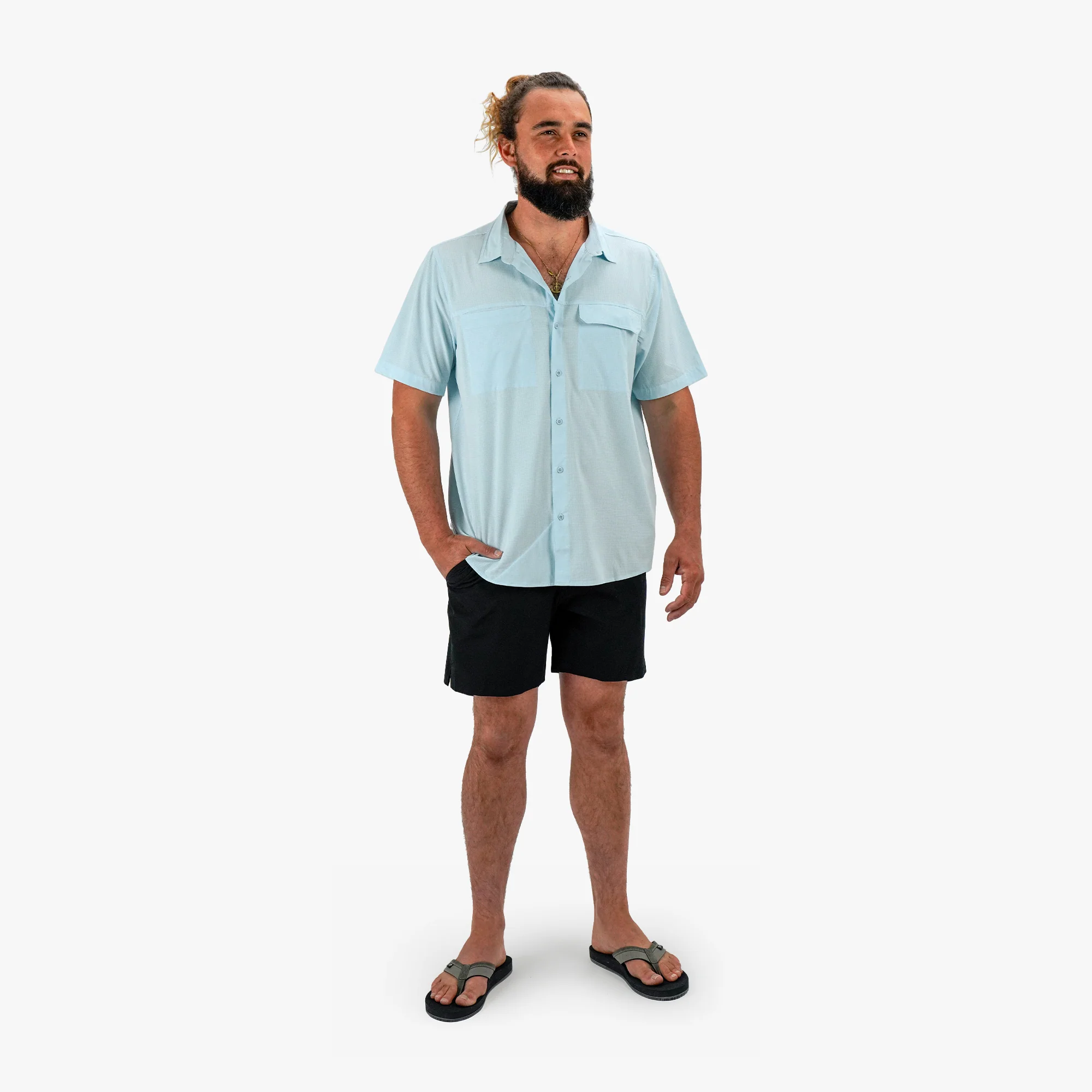Air-O Mesh SS Button Down Shirt - Image 12