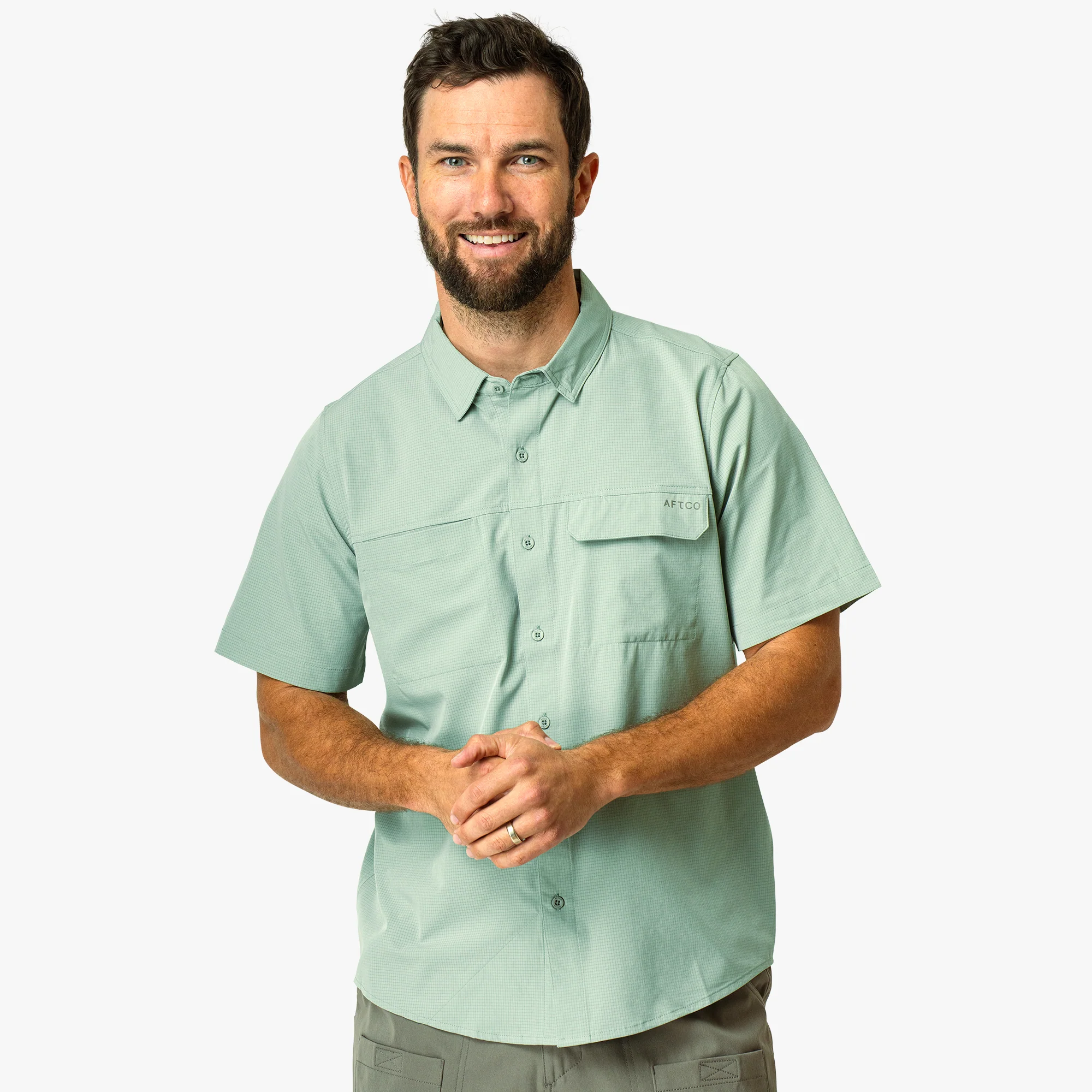 Air-O Mesh SS Button Down Shirt - Image 13
