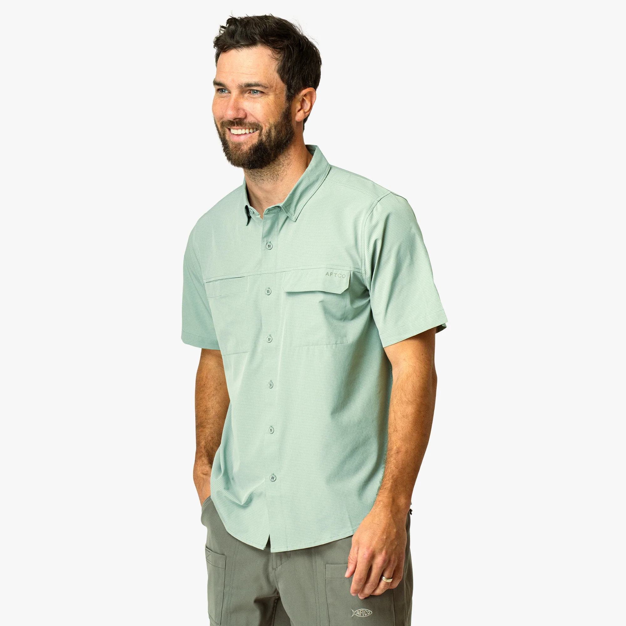 Air-O Mesh SS Button Down Shirt - Image 14