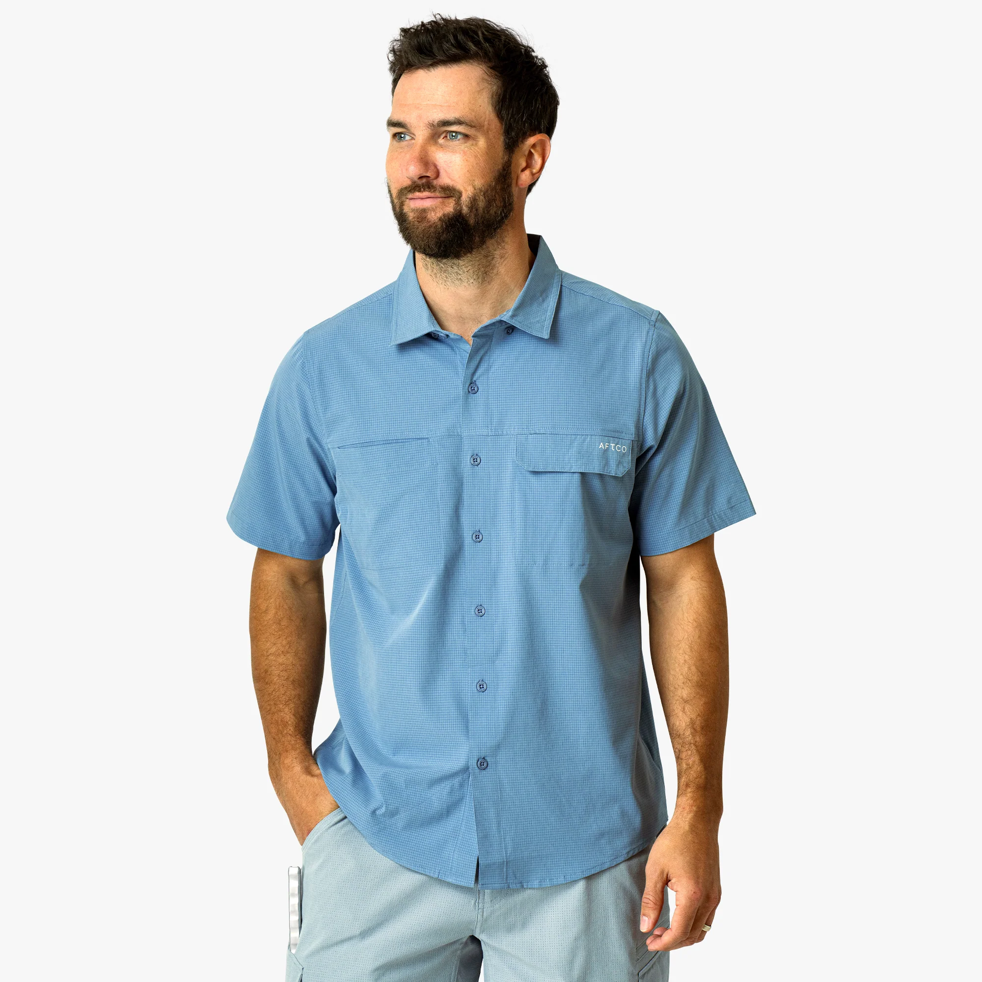 Air-O Mesh SS Button Down Shirt - Image 17
