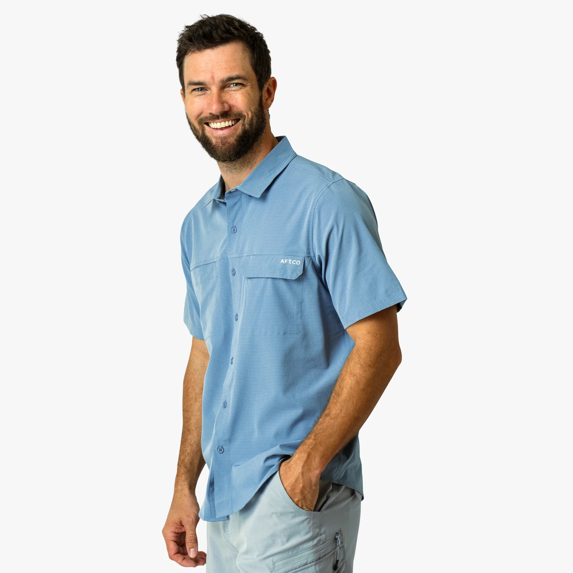 Air-O Mesh SS Button Down Shirt - Image 18