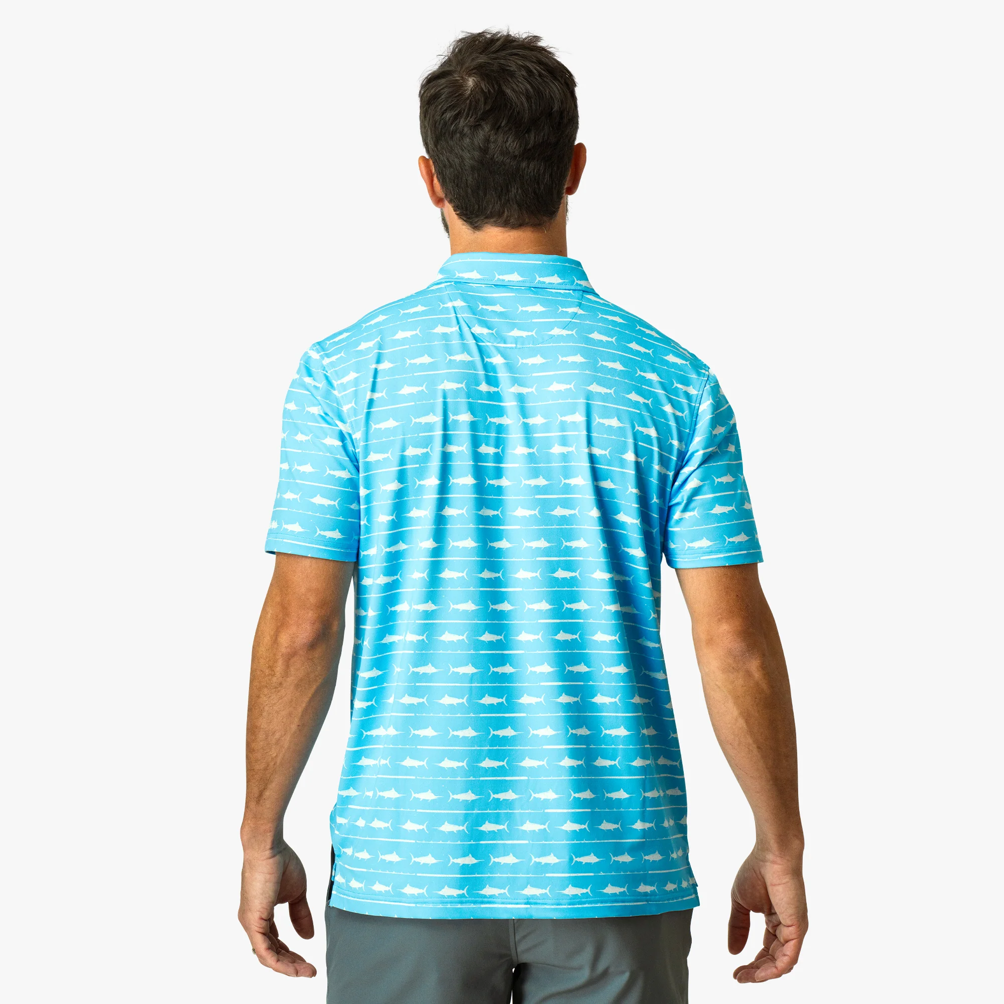 Boatbar Printed Performance Polo Shirt | Quiet Tide - Image 4