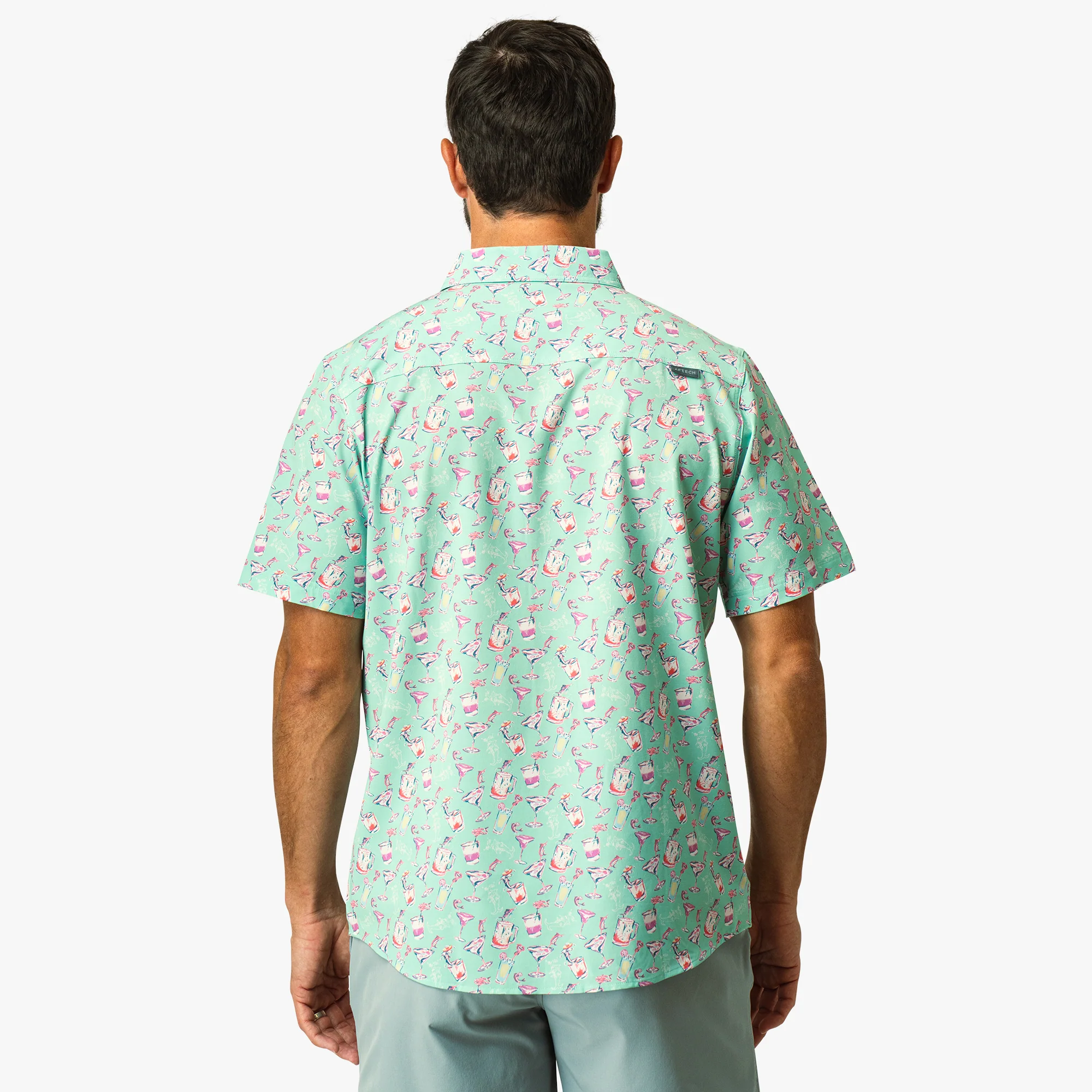Boatbar SS Button Down Shirt | Aqua Glass - Image 4