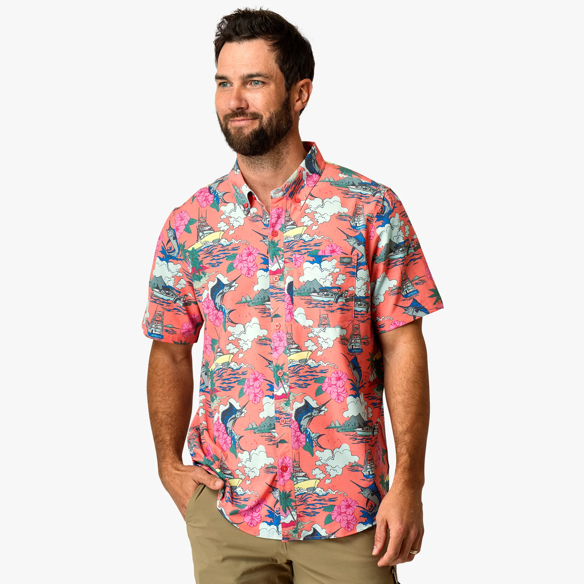 Boatbar SS Button Down Shirt | Conch - Image 2