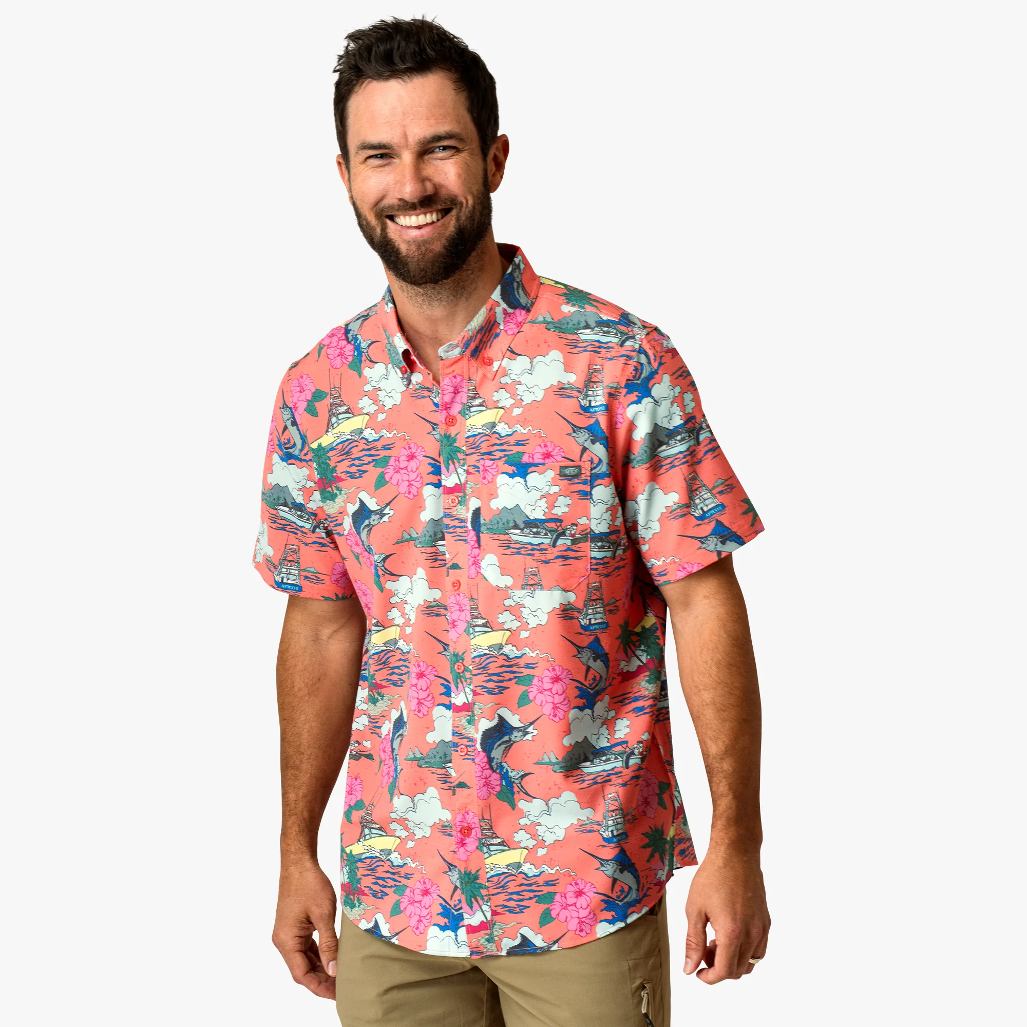 Boatbar SS Button Down Shirt | Conch - Image 3
