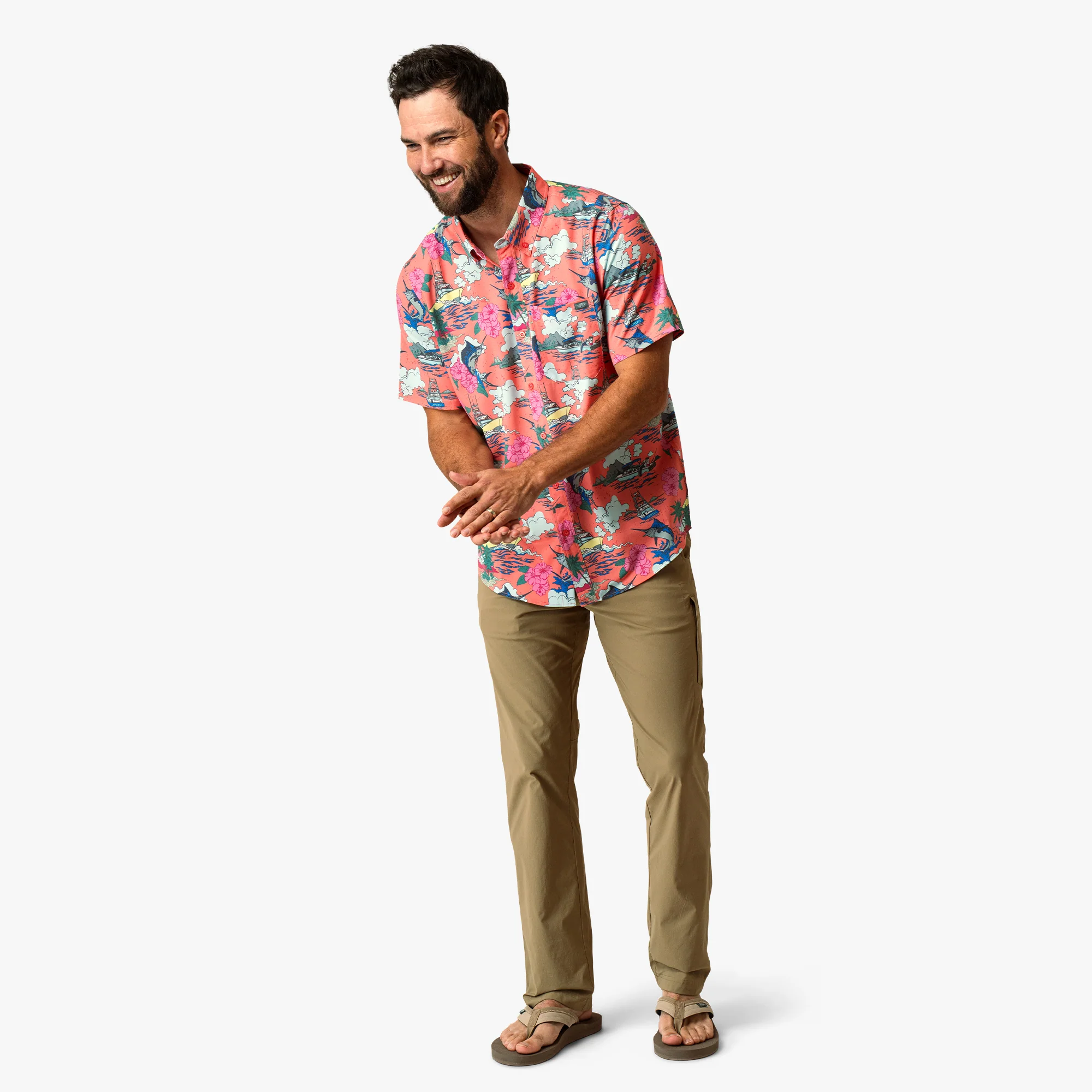 Boatbar SS Button Down Shirt | Conch - Image 5