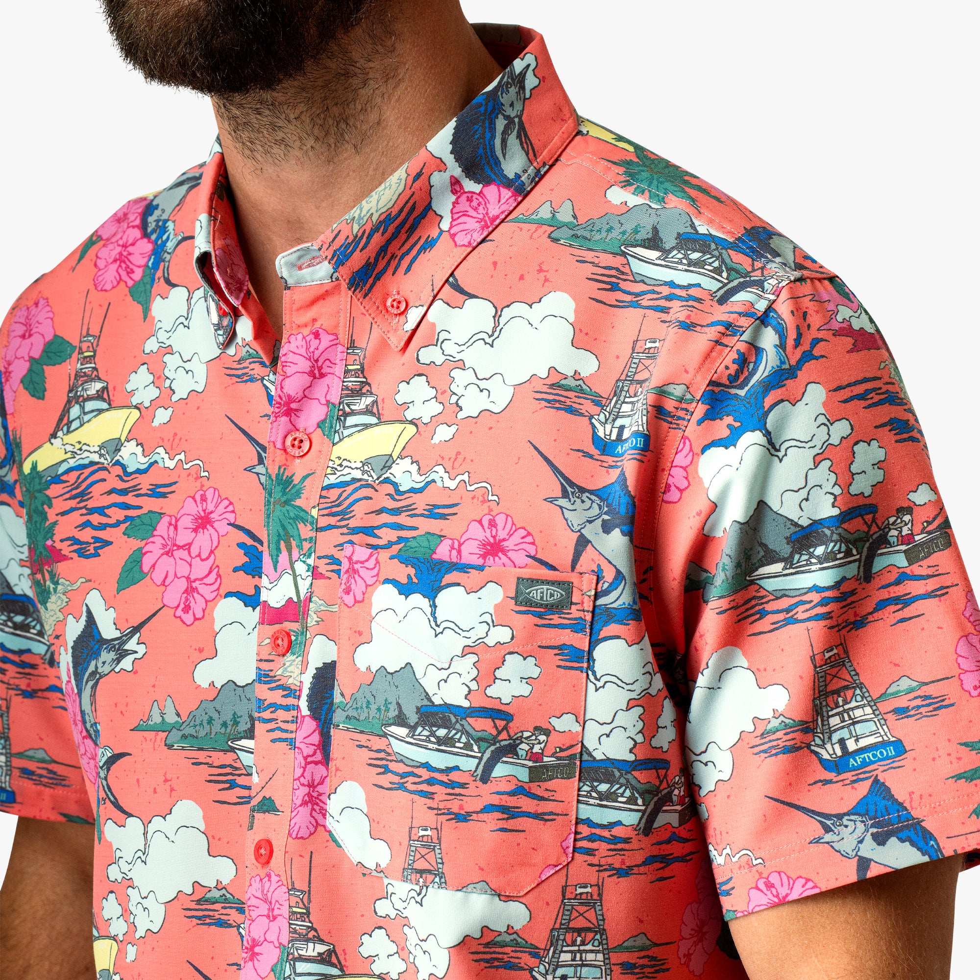 Boatbar SS Button Down Shirt | Conch - Image 6