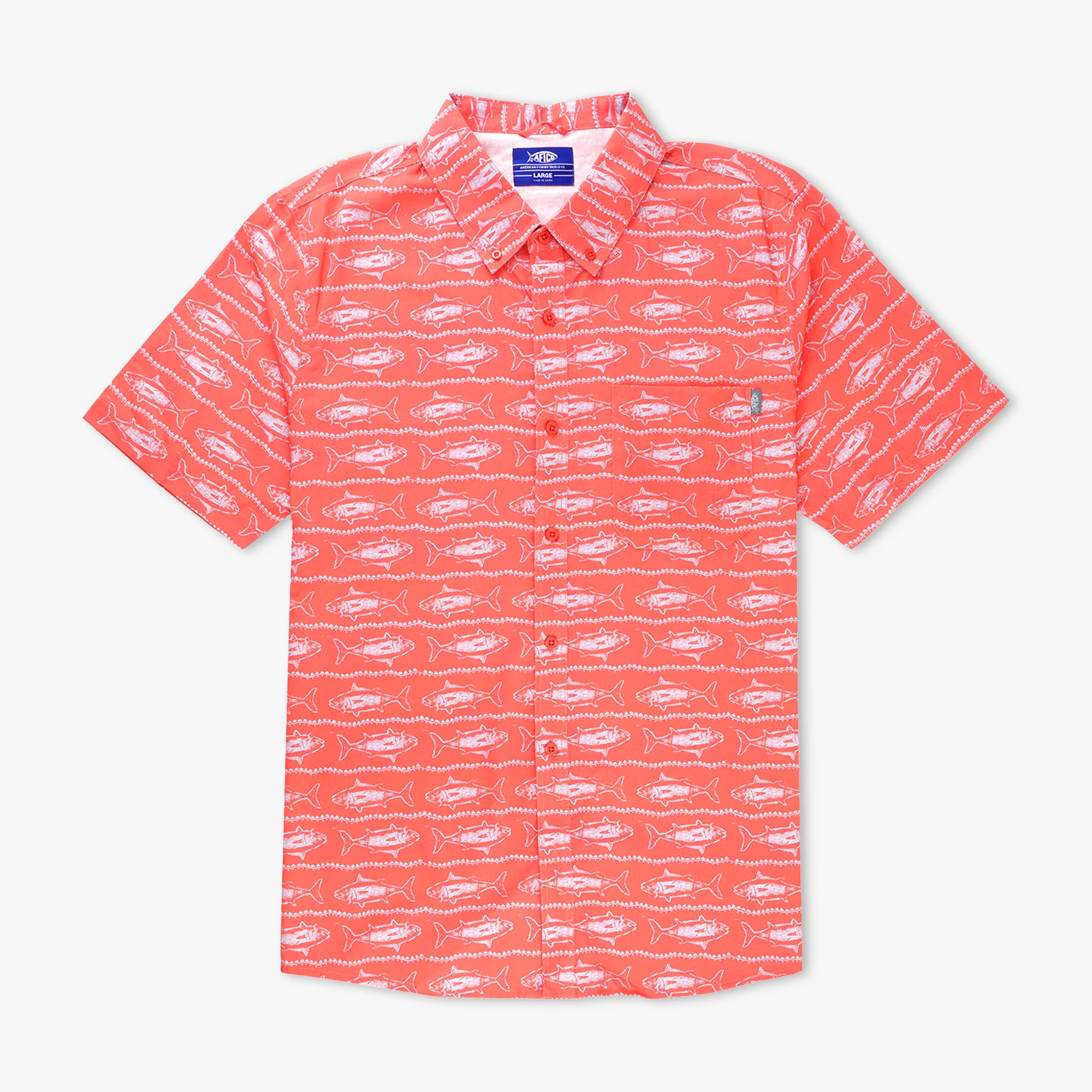 Boatbar SS Button Down Shirt | Soft Coral - Image 4