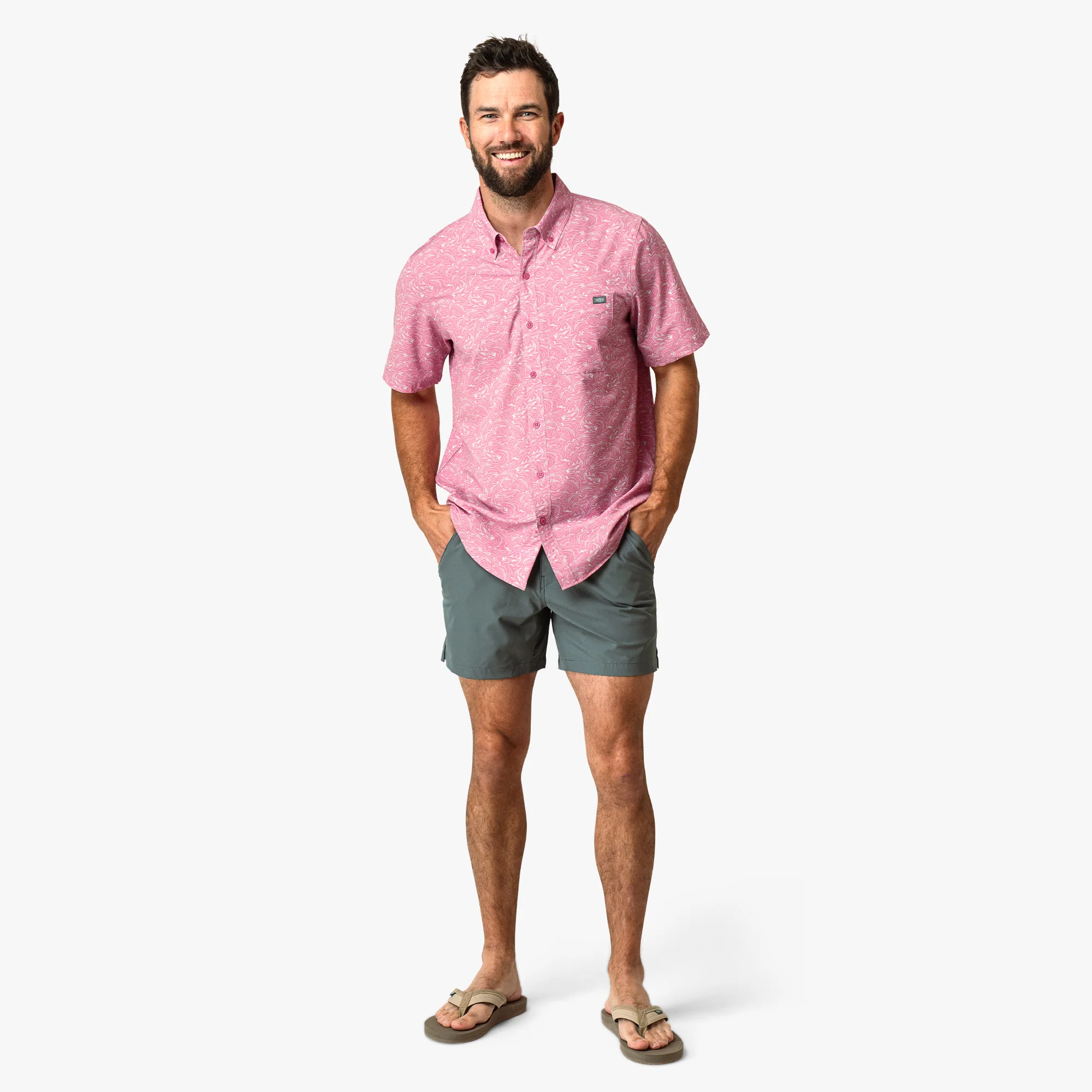 Boatbar SS Button Down Shirt | Wild Rose - Image 5