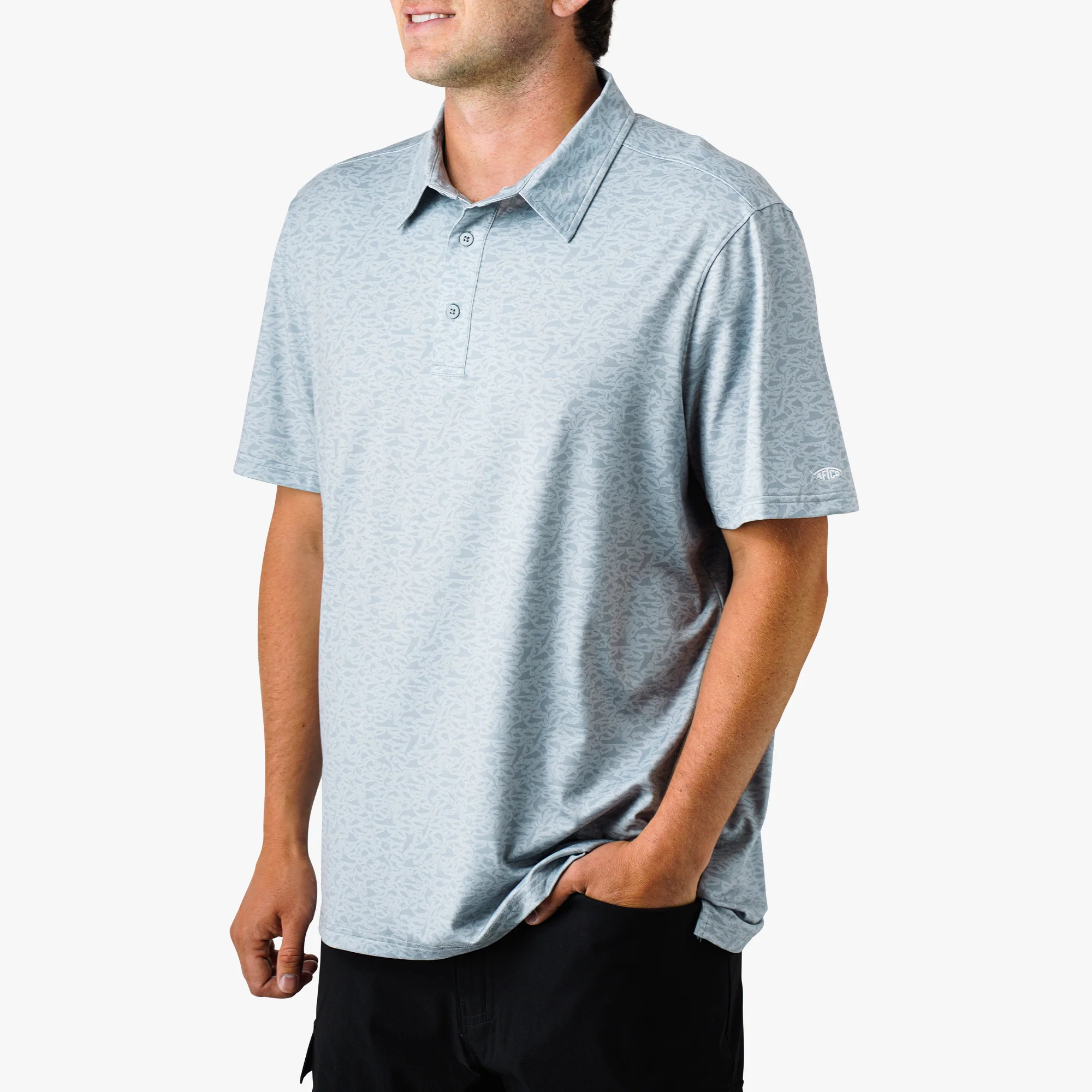 Cypress Printed Performance Polo Shirt - Image 7