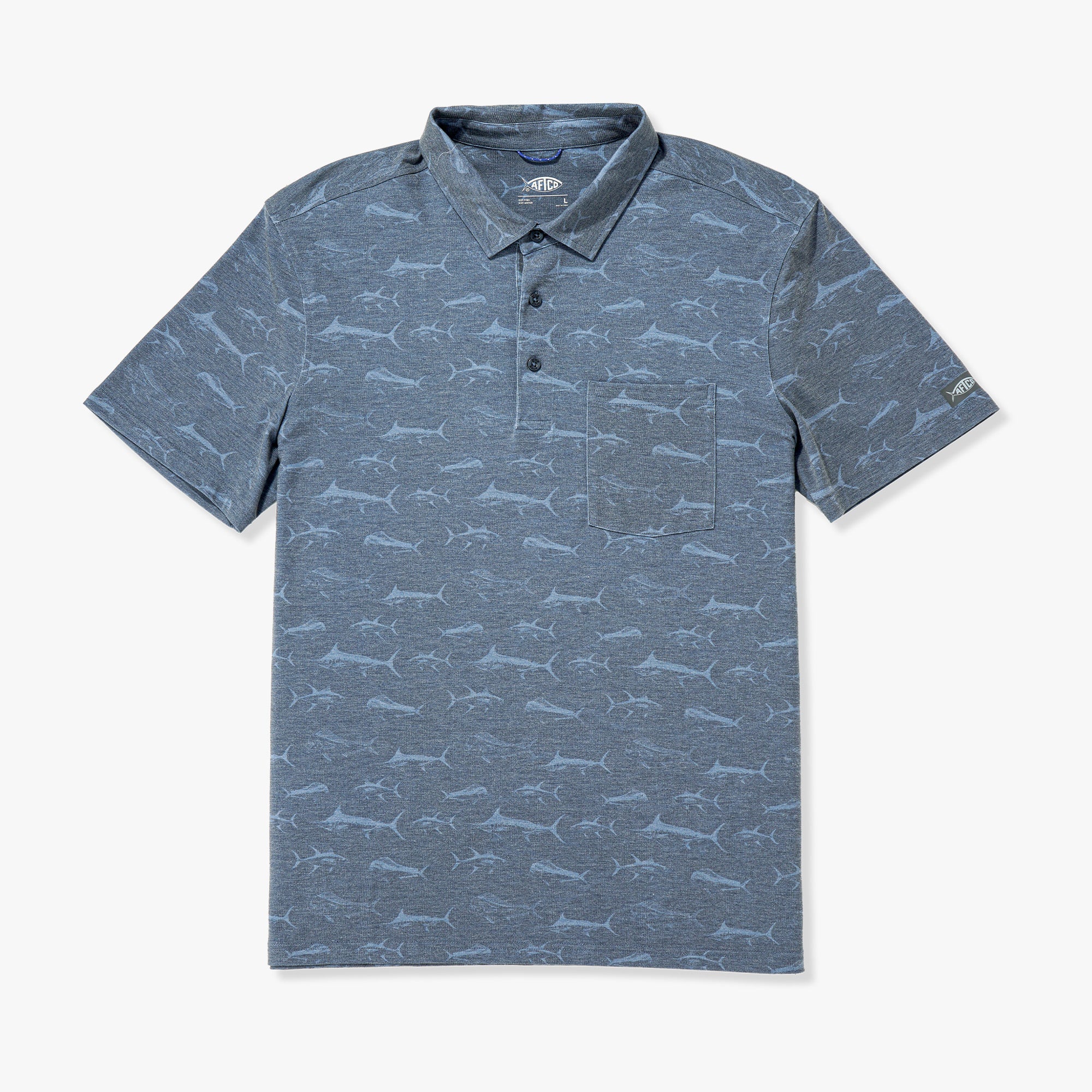 Qualifier Printed Performance Polo Shirt | Ink