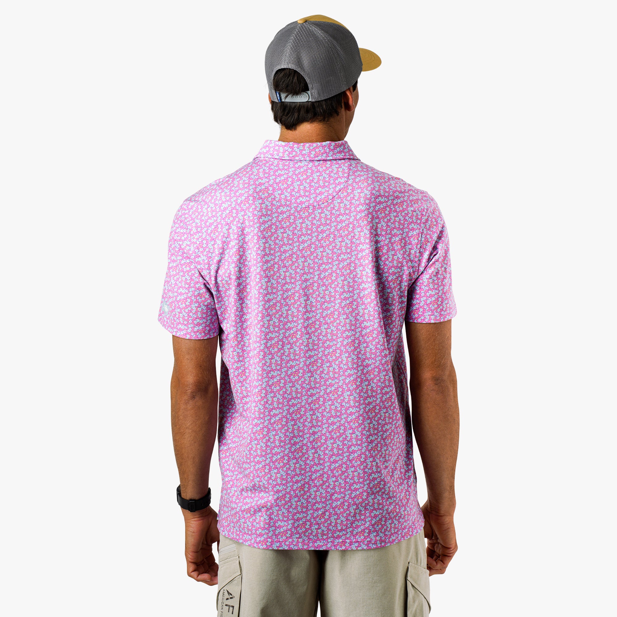Qualifier Printed Performance Polo Shirt | Quiet Tide - Image 4