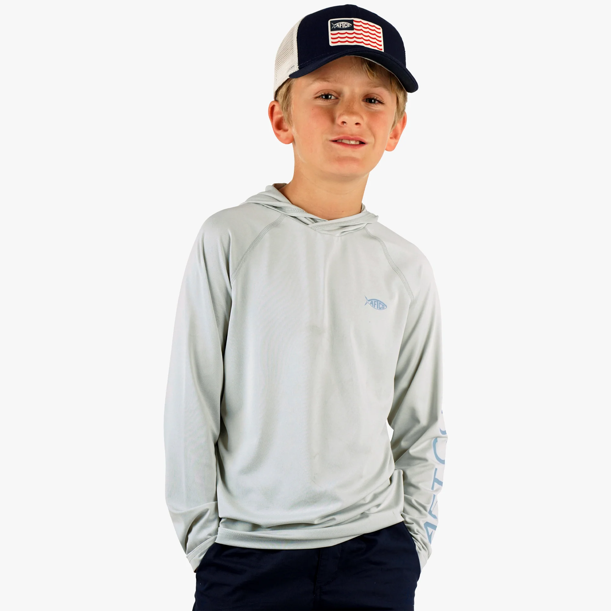 Youth Samurai Hood Performance LS Shirt - Image 13