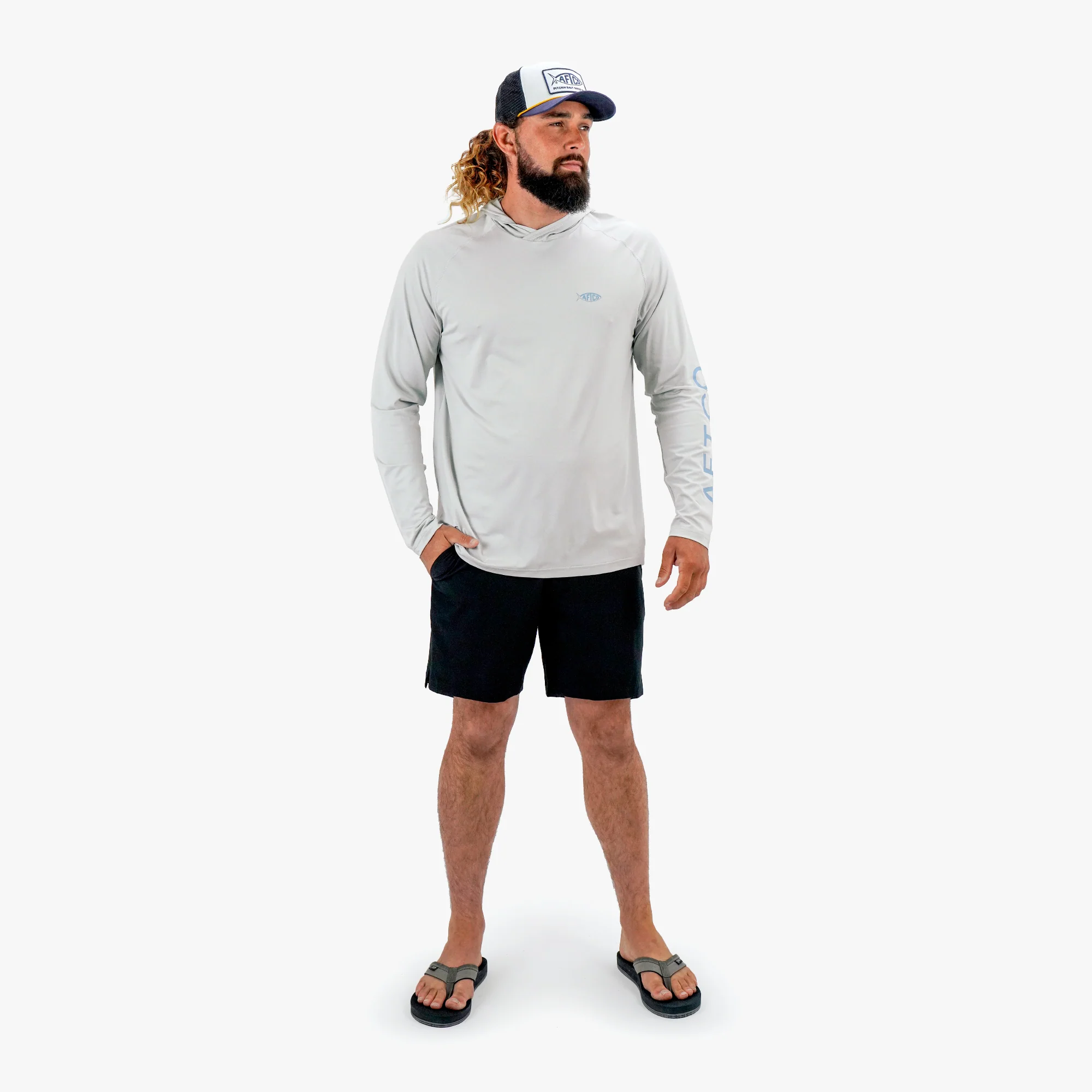 Samurai Sun Protection Hoodie Shirt - Image 41