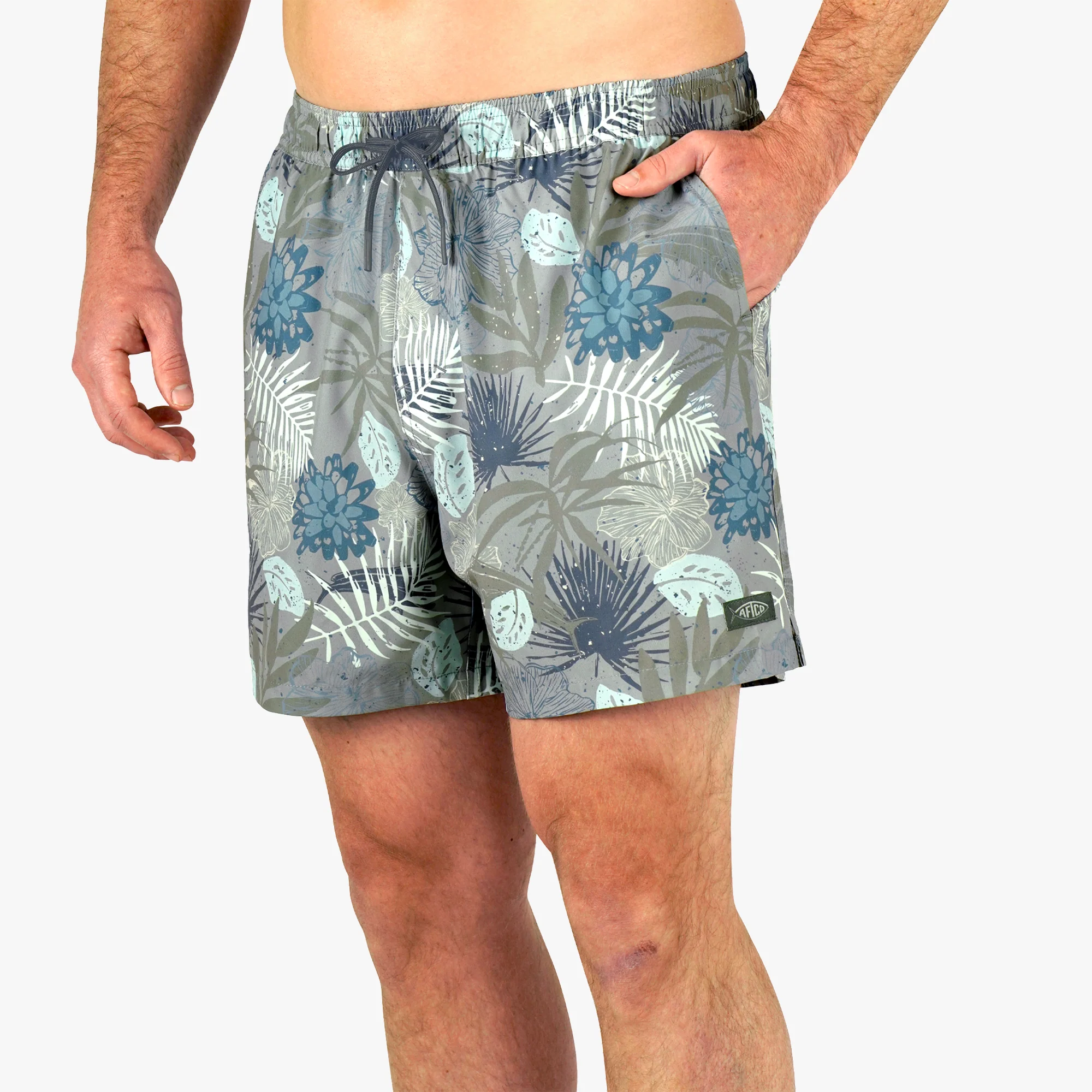 Strike Swim Shorts | Charcoal Print - Image 3
