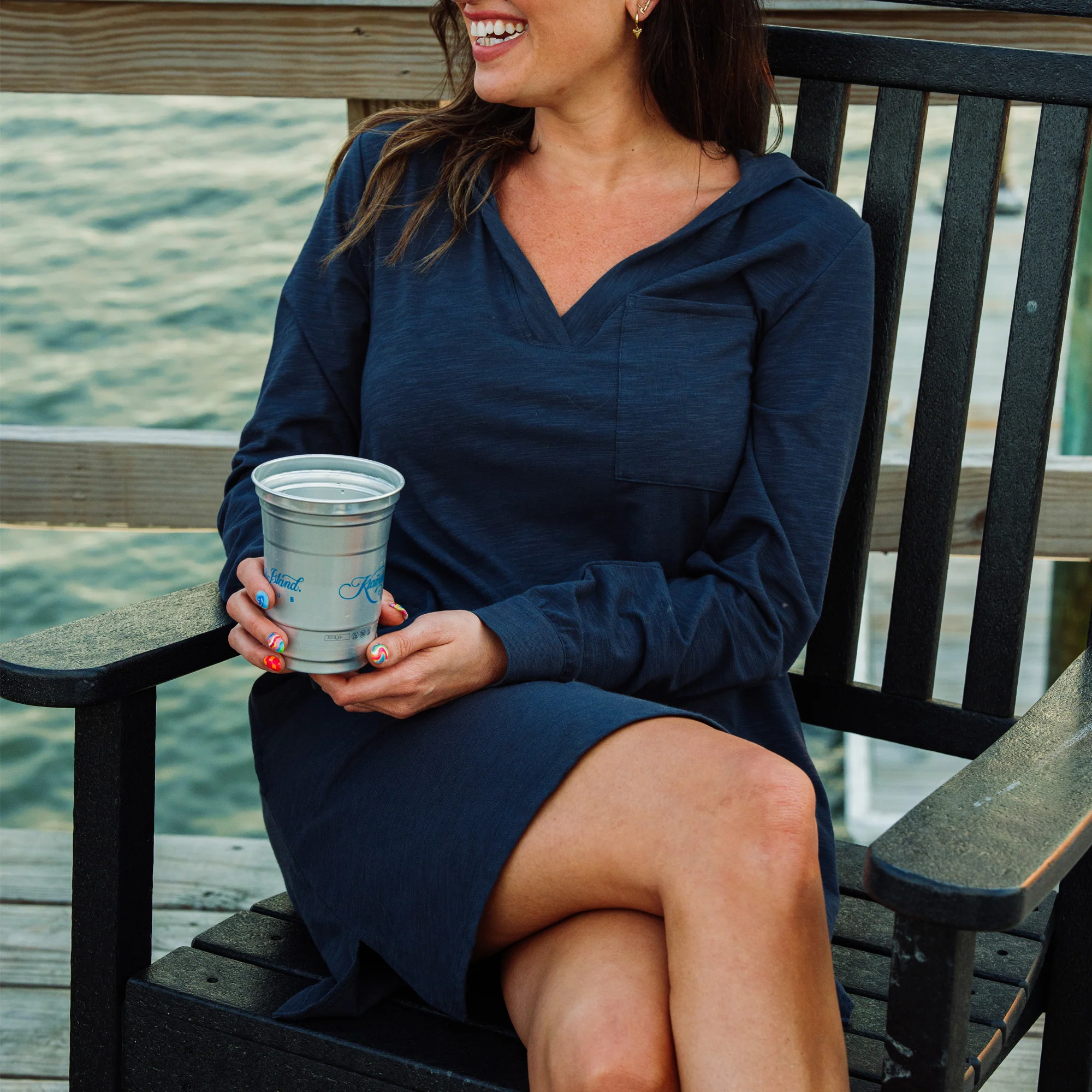 Women's Cloud Knit Cover Up Dress - Image 13