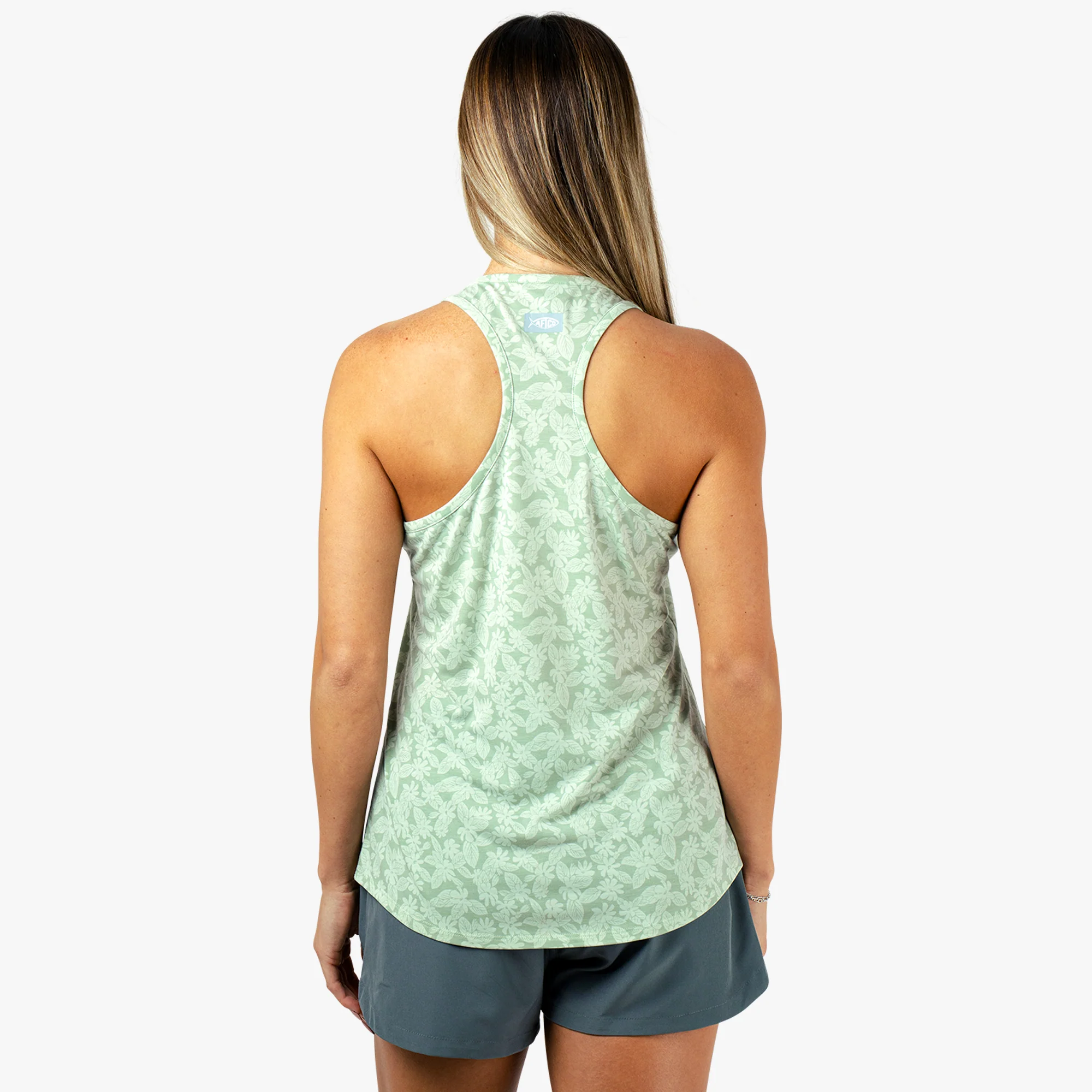Women's Ocean Bound Printed Performance Tank | Bay Leaf - Image 5