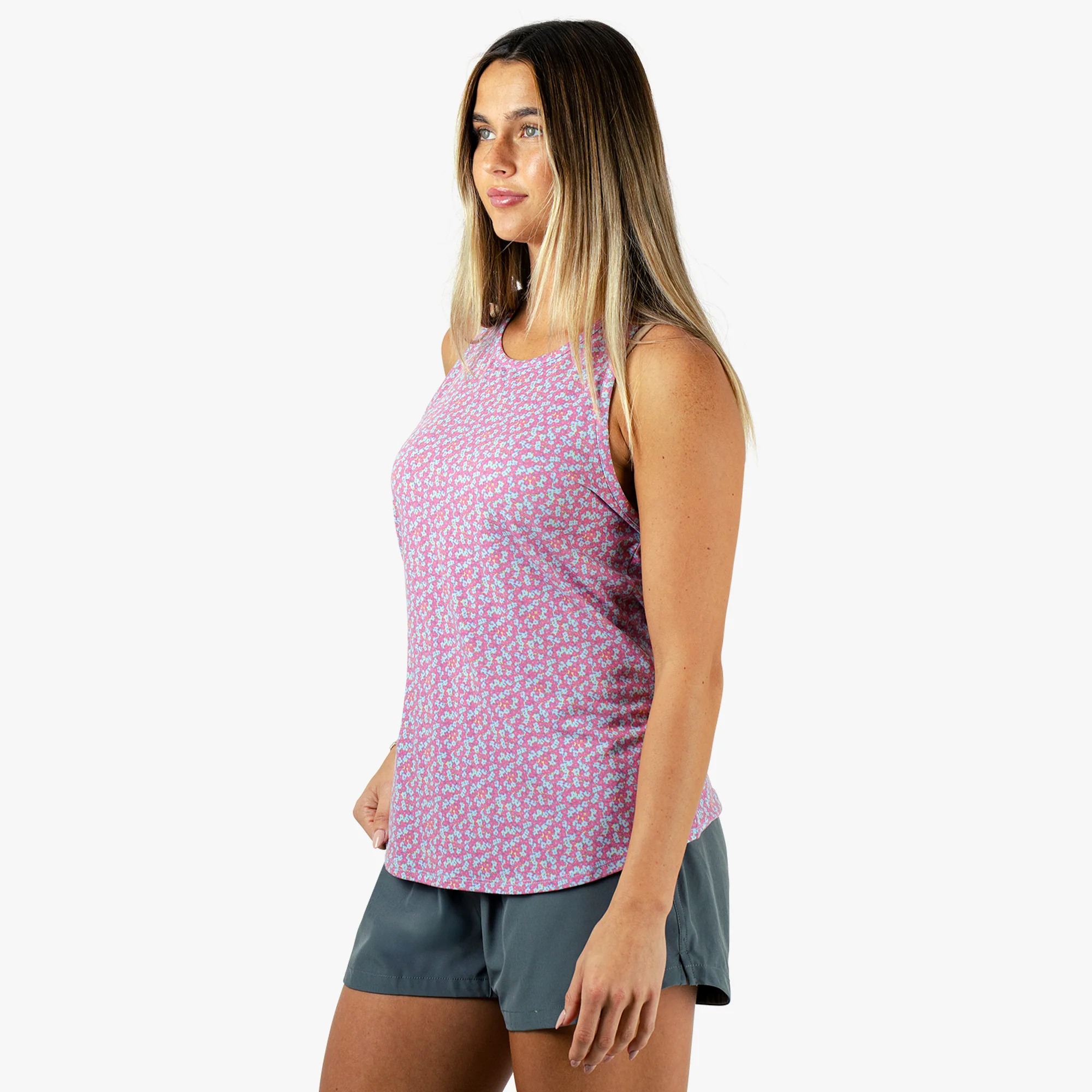 Women's Ocean Bound Printed Performance Tank | Pink - Image 3