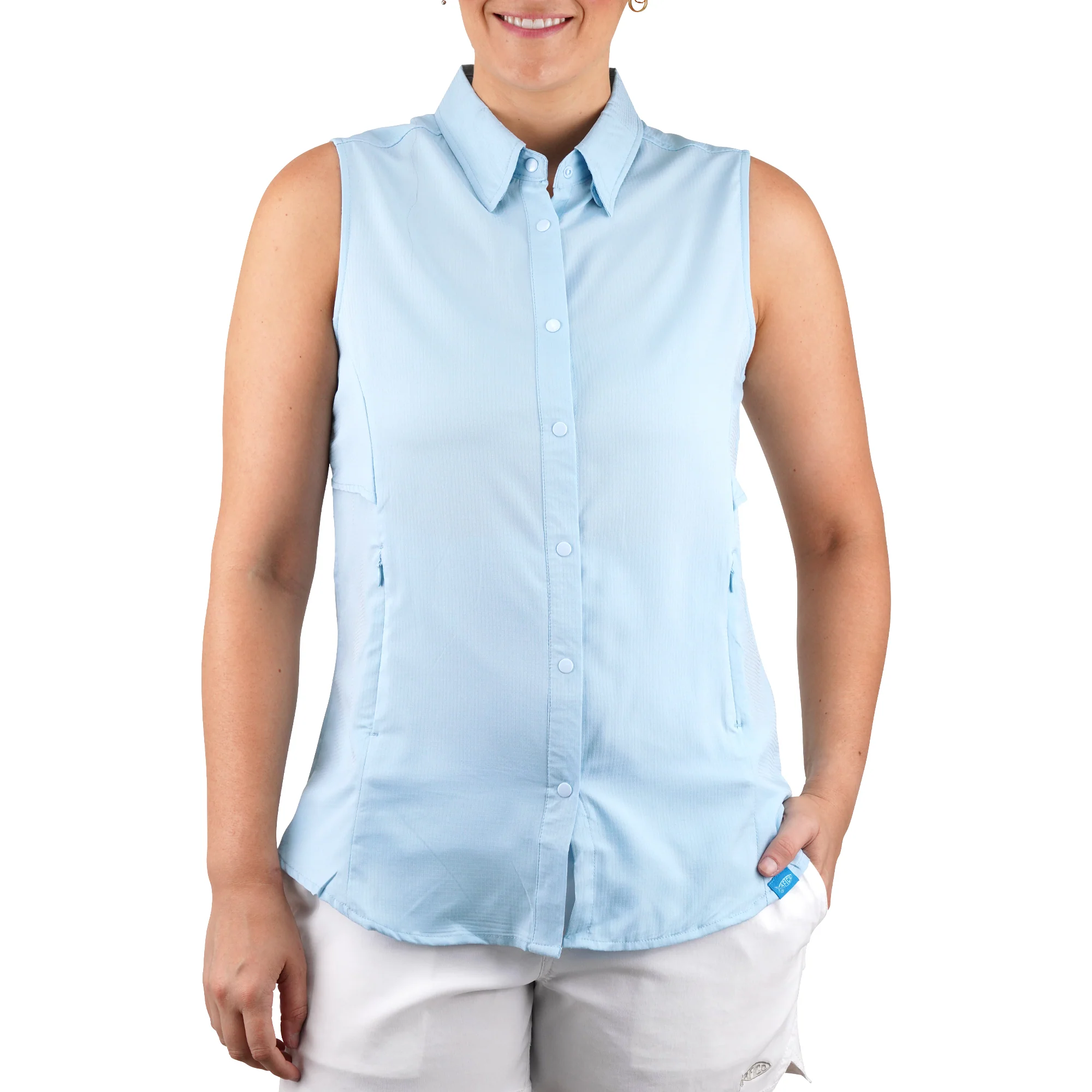 Women's Wrangle Sleeveless Vented Fishing Shirt - Image 6