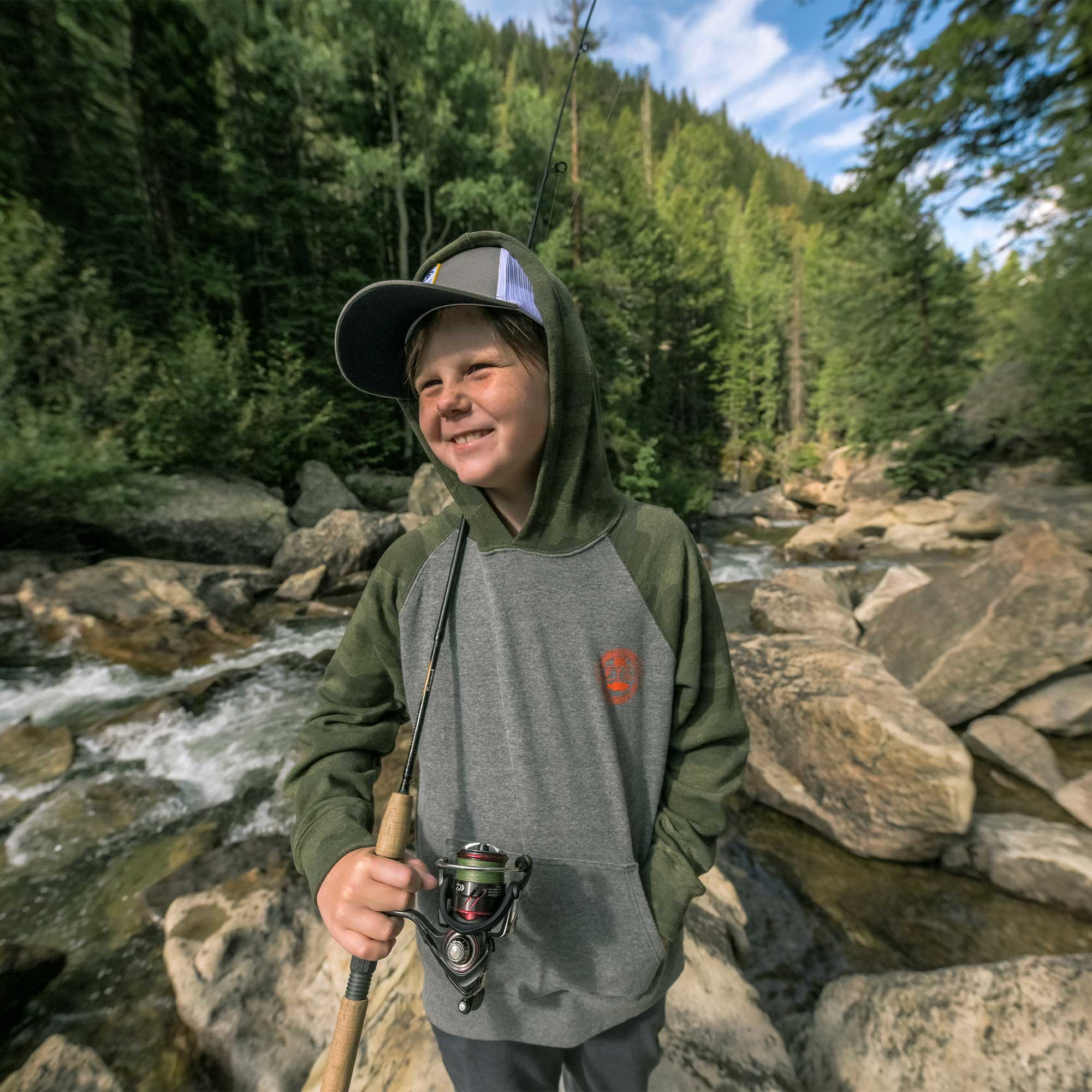 Youth Bass Patch Pullover Hoodie - Image 5