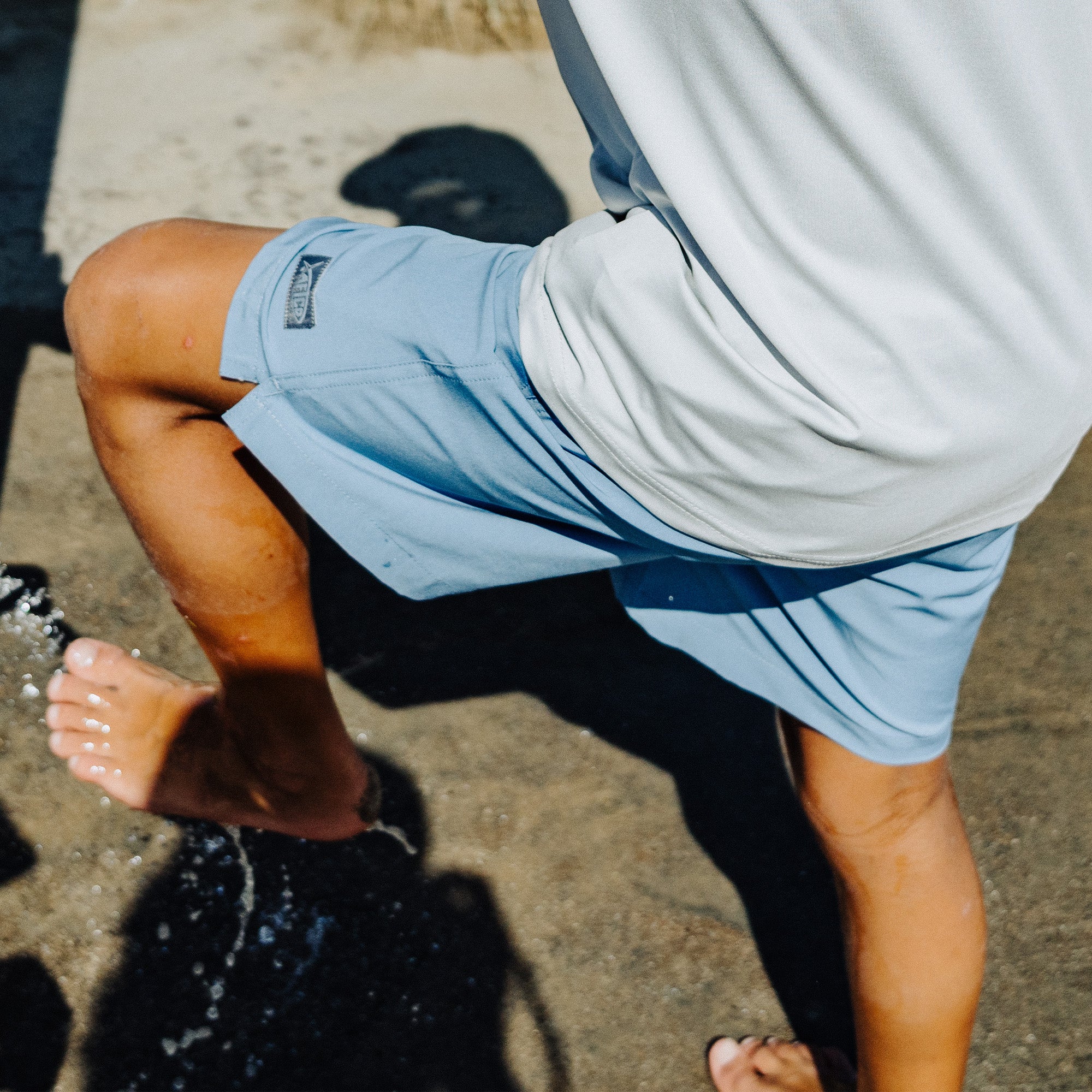 Youth Strike Printed Swim Shorts | Coral - Image 7